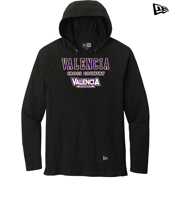 Valencia High School Cross Country Block - New Era Tri-Blend Hoodie