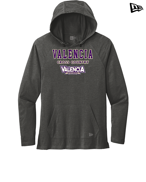 Valencia High School Cross Country Block - New Era Tri-Blend Hoodie