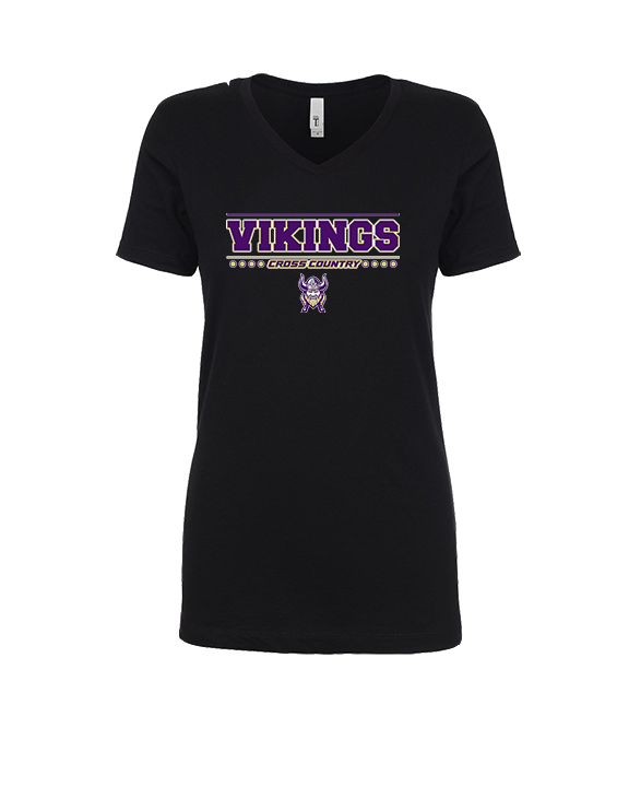 Valencia High School Cross Country Border - Womens Vneck