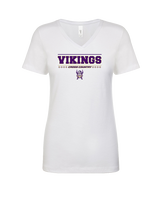 Valencia High School Cross Country Border - Womens Vneck