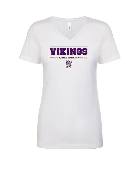 Valencia High School Cross Country Border - Womens Vneck