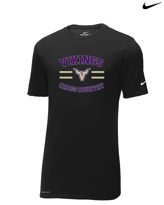 Valencia High School Cross Country Curve - Mens Nike Cotton Poly Tee