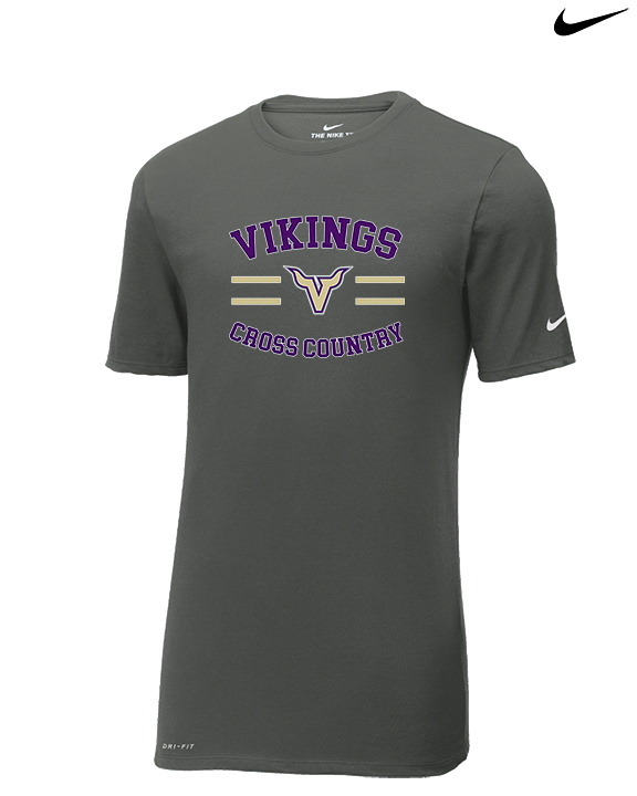 Valencia High School Cross Country Curve - Mens Nike Cotton Poly Tee