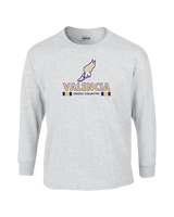 Valencia High School Cross Country Stacked - Cotton Longsleeve