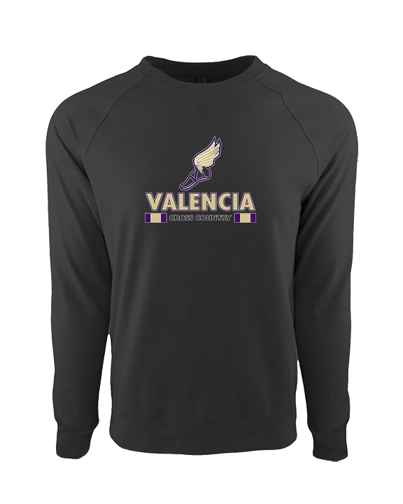 Valencia High School Cross Country Stacked - Crewneck Sweatshirt