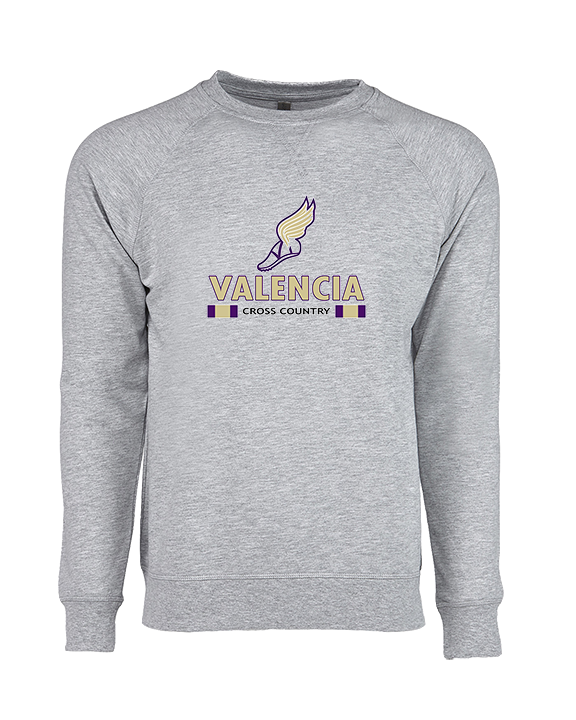 Valencia High School Cross Country Stacked - Crewneck Sweatshirt