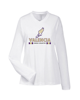 Valencia High School Cross Country Stacked - Womens Performance Longsleeve