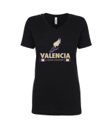 Valencia High School Cross Country Stacked - Womens Vneck