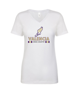 Valencia High School Cross Country Stacked - Womens Vneck