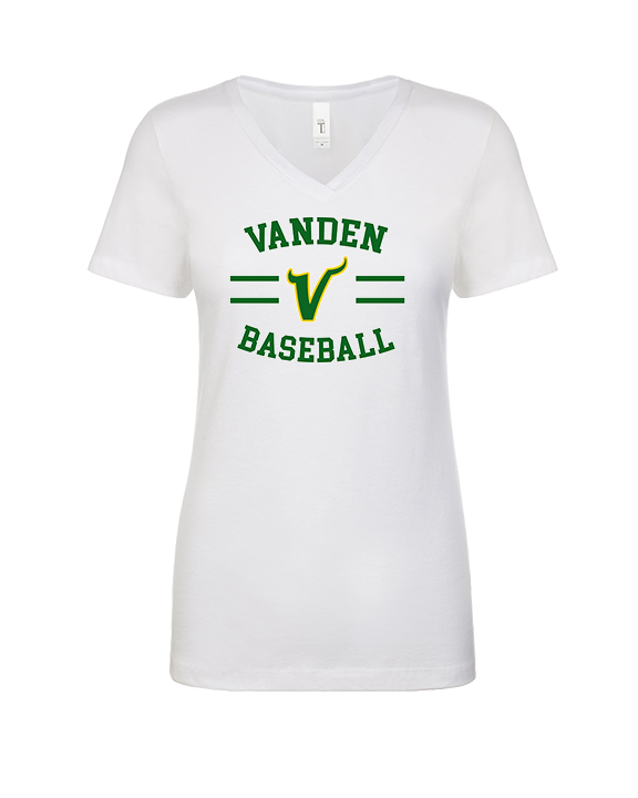Vanden HS Baseball Curve - Womens Vneck