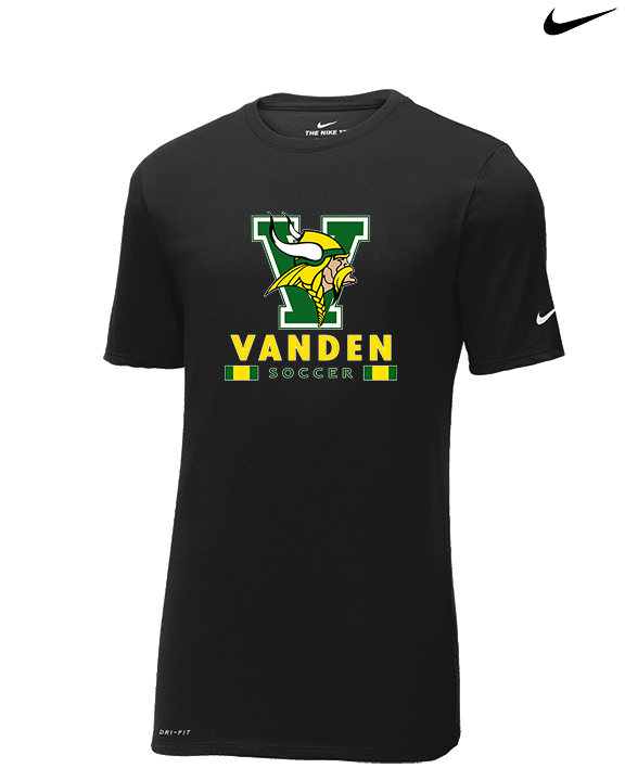 Vanden HS Boys Soccer Stacked - Mens Nike Cotton Poly Tee