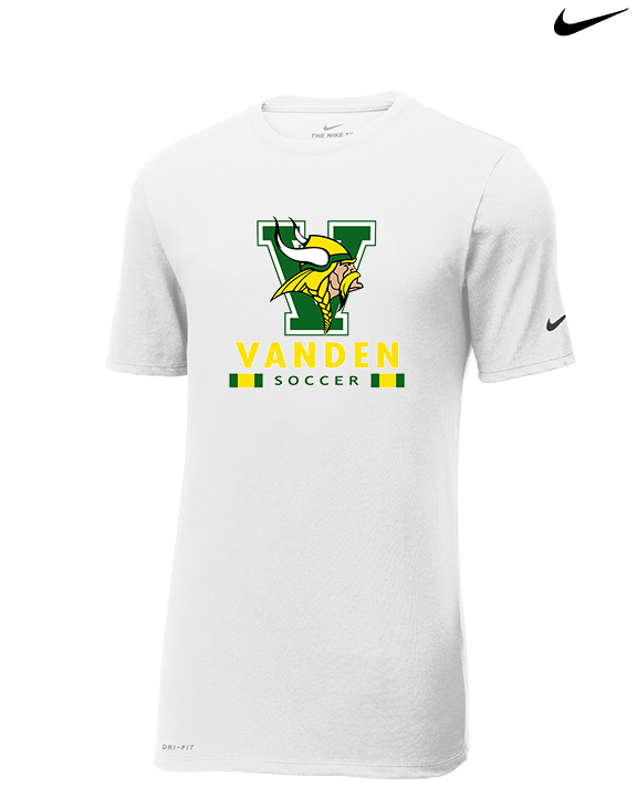 Vanden HS Boys Soccer Stacked - Mens Nike Cotton Poly Tee