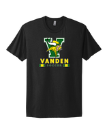 Vanden HS Boys Soccer Stacked - Mens Select Cotton T-Shirt