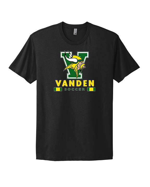 Vanden HS Boys Soccer Stacked - Mens Select Cotton T-Shirt