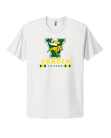 Vanden HS Boys Soccer Stacked - Mens Select Cotton T-Shirt