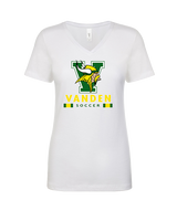 Vanden HS Boys Soccer Stacked - Womens Vneck