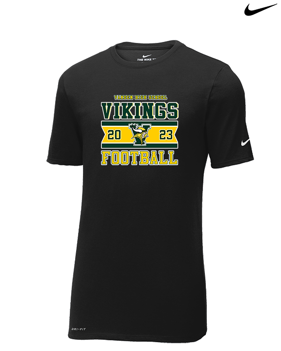 Vanden HS Football Stamp - Mens Nike Cotton Poly Tee