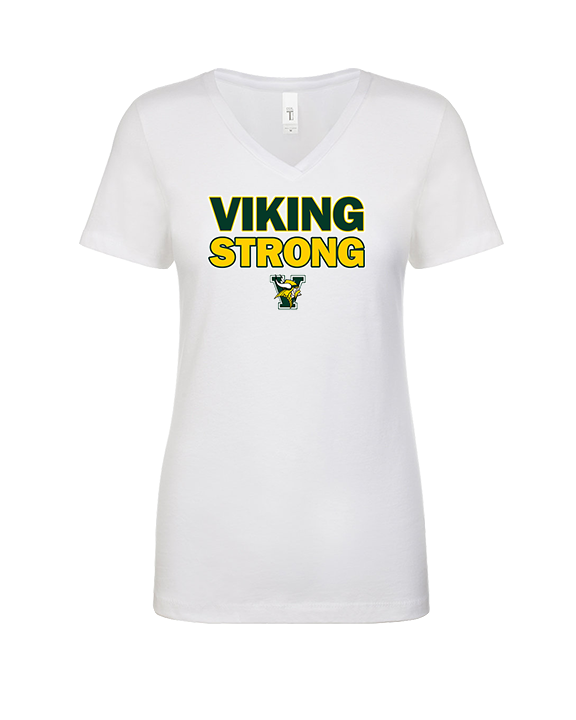 Vanden HS Football Strong - Womens Vneck