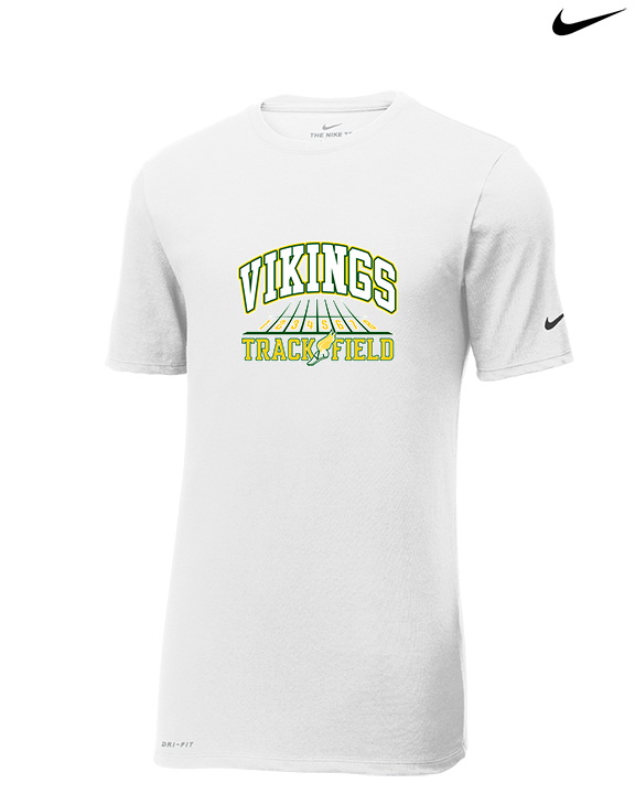 Vanden HS Track & Field Track Lanes - Mens Nike Cotton Poly Tee