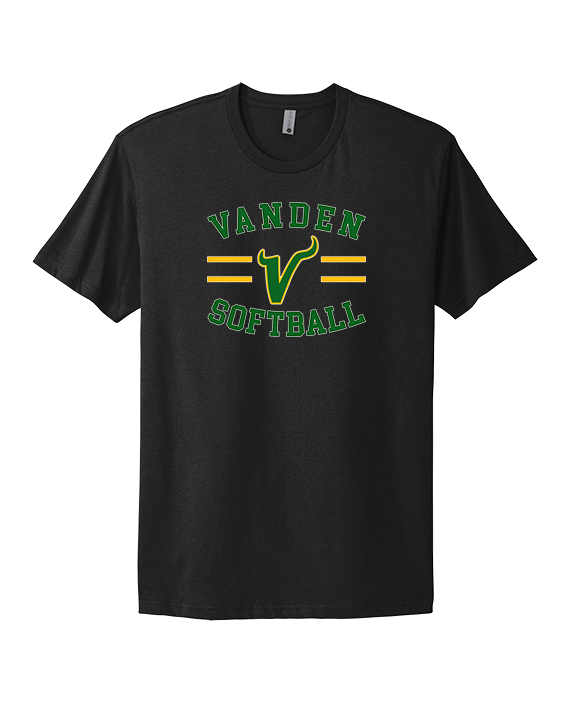 Vanden HS Softball Curve - Mens Select Cotton T-Shirt