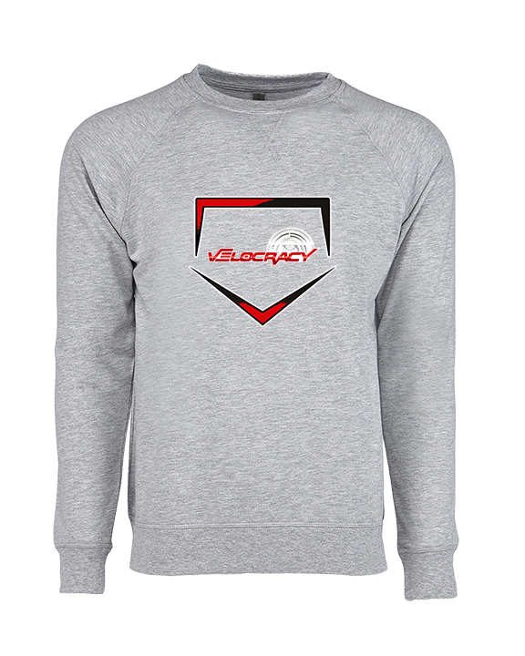 Velocracy by Citius Baseball Plate - Crewneck Sweatshirt
