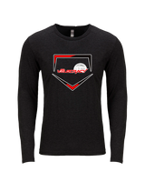 Velocracy by Citius Baseball Plate - Tri-Blend Long Sleeve