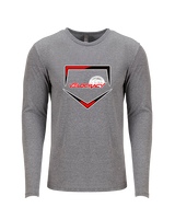 Velocracy by Citius Baseball Plate - Tri-Blend Long Sleeve