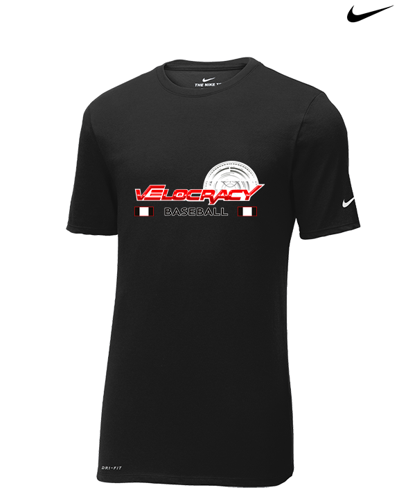 Velocracy by Citius Baseball Stacked - Mens Nike Cotton Poly Tee