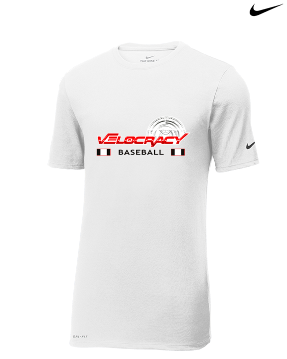 Velocracy by Citius Baseball Stacked - Mens Nike Cotton Poly Tee