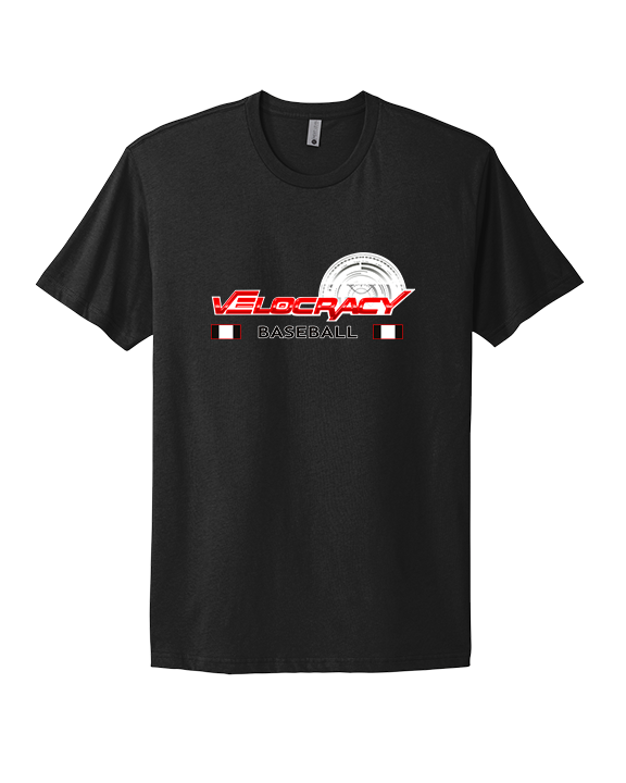 Velocracy by Citius Baseball Stacked - Mens Select Cotton T-Shirt