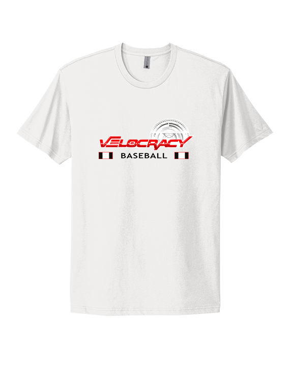 Velocracy by Citius Baseball Stacked - Mens Select Cotton T-Shirt