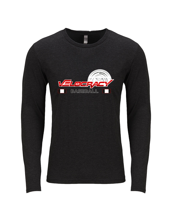 Velocracy by Citius Baseball Stacked - Tri-Blend Long Sleeve