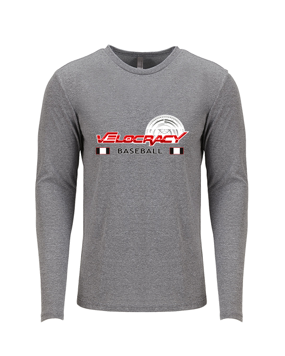 Velocracy by Citius Baseball Stacked - Tri-Blend Long Sleeve