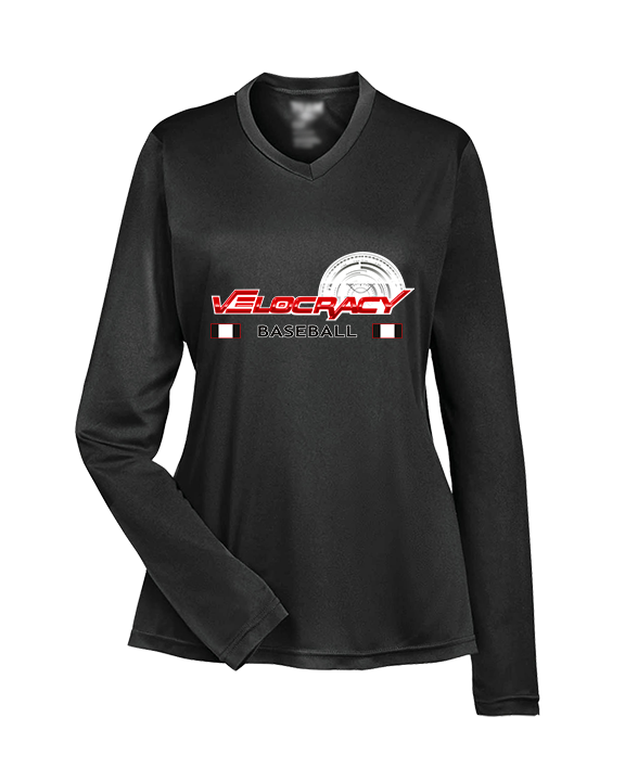 Velocracy by Citius Baseball Stacked - Womens Performance Longsleeve