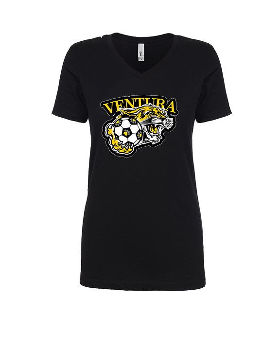 Ventura HS Girls Soccer Soccer Logo - Womens V-Neck