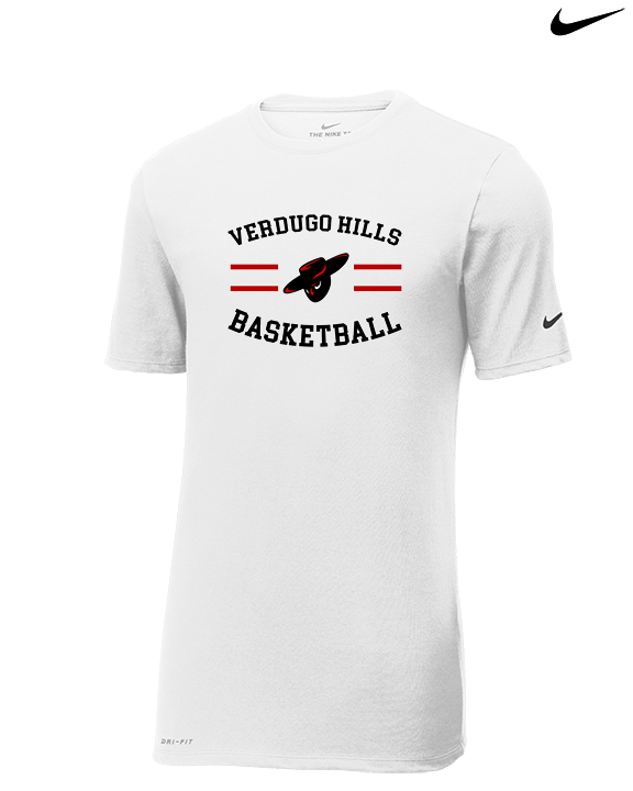 Verdugo Hills HS Boys Basketball Curve - Mens Nike Cotton Poly Tee