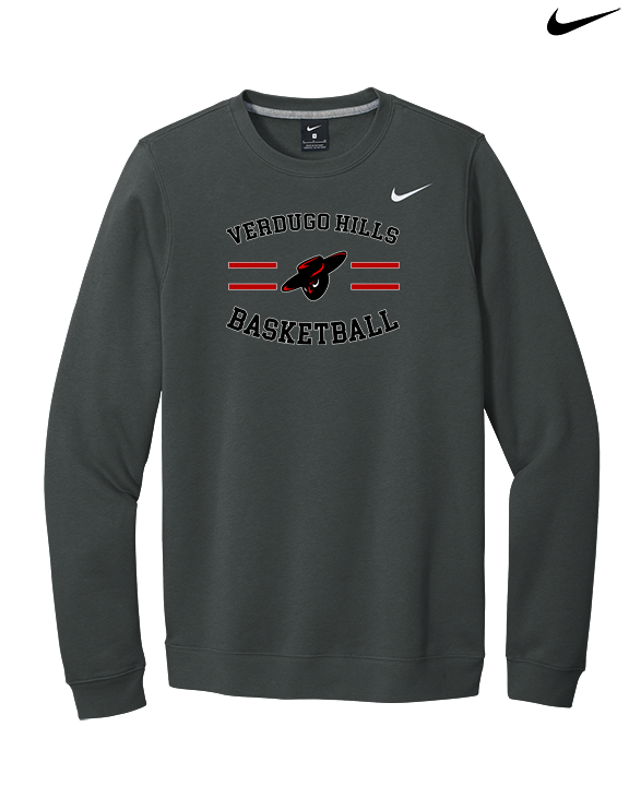 Verdugo Hills HS Boys Basketball Curve - Mens Nike Crewneck