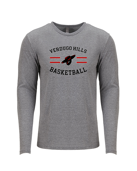 Verdugo Hills HS Boys Basketball Curve - Tri-Blend Long Sleeve