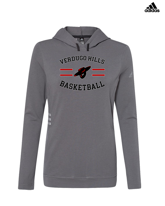 Verdugo Hills HS Boys Basketball Curve - Womens Adidas Hoodie