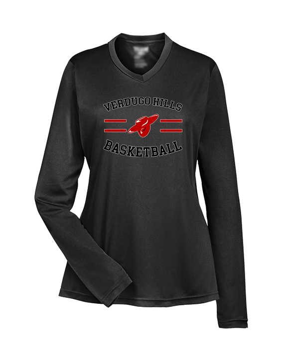 Verdugo Hills HS Boys Basketball Curve - Womens Performance Longsleeve