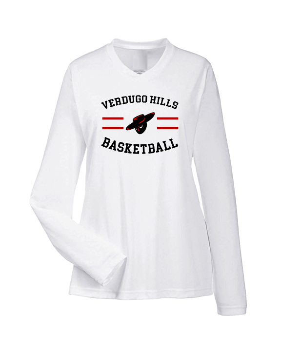 Verdugo Hills HS Boys Basketball Curve - Womens Performance Longsleeve