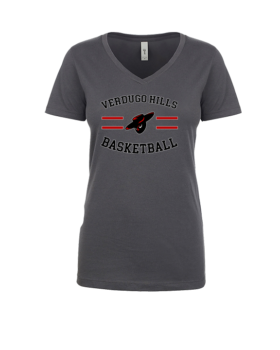 Verdugo Hills HS Boys Basketball Curve - Womens V-Neck