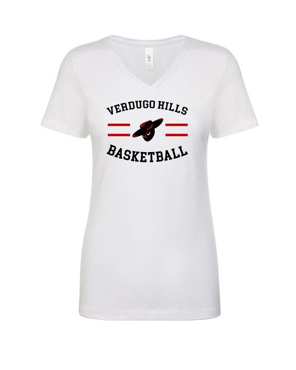 Verdugo Hills HS Boys Basketball Curve - Womens V-Neck