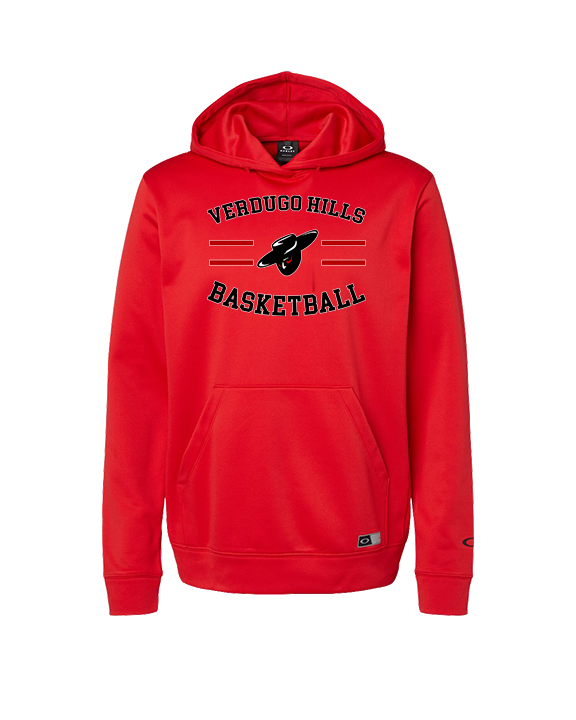 Verdugo Hills HS Boys Basketball Curve Red - Oakley Performance Hoodie