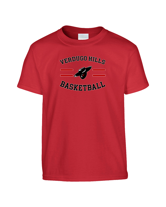 Verdugo Hills HS Boys Basketball Curve Red - Youth Shirt