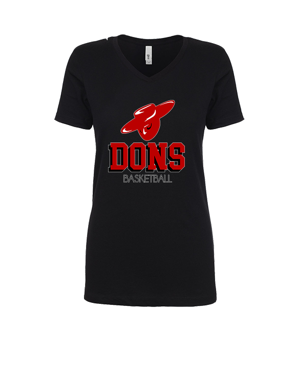 Verdugo Hills HS Boys Basketball Shadow - Womens Vneck