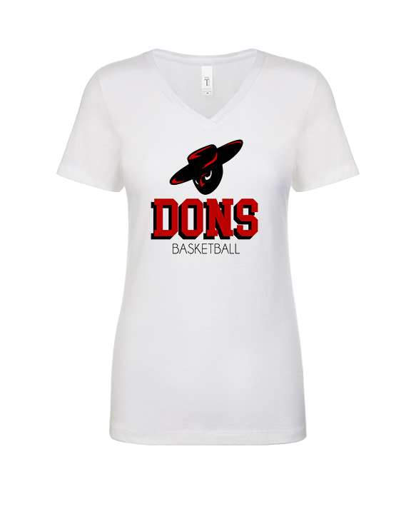 Verdugo Hills HS Boys Basketball Shadow - Womens Vneck