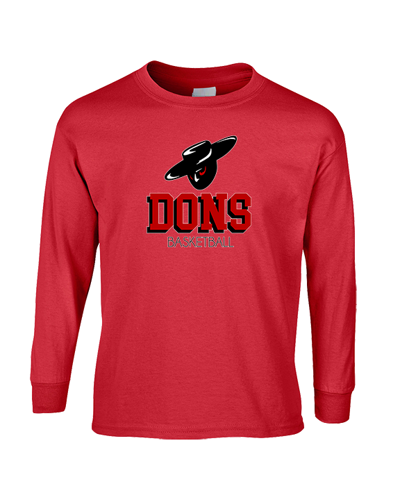 Verdugo Hills HS Boys Basketball Shadow Red - Cotton Longsleeve