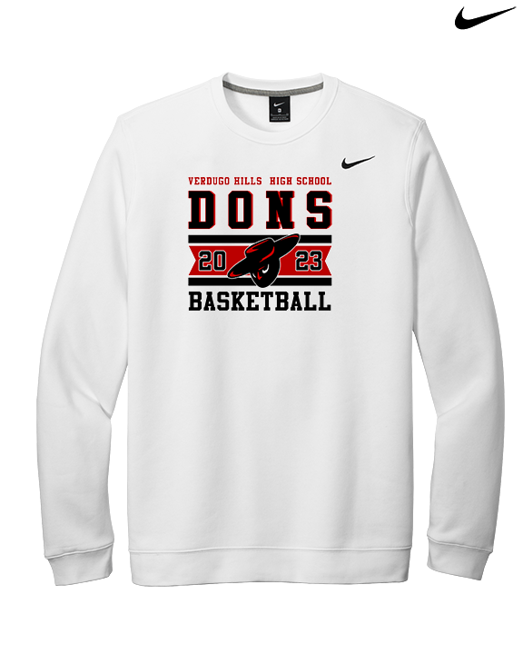 Verdugo Hills HS Boys Basketball Stamp 23 - Mens Nike Crewneck