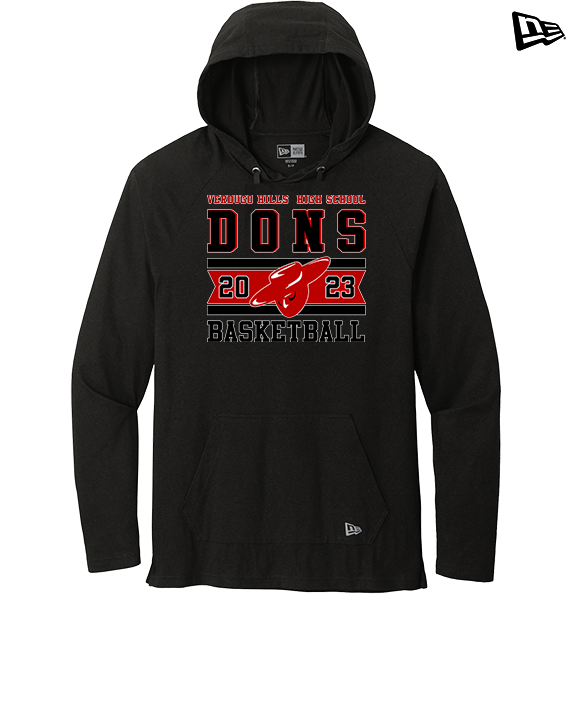 Verdugo Hills HS Boys Basketball Stamp 23 - New Era Tri-Blend Hoodie